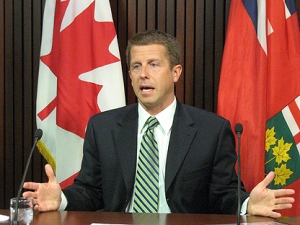 Ontario ombudsman Andre Marin gestures at a news conference in Toronto, Tuesday, Feb.26, 2008. (THE CANADIAN PRESS/Colin Perkel)