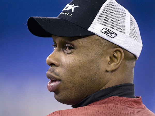 Saskatchewan Roughriders quarterback Kerry Joseph looks over during a light practice Saturday, Nov. 24, 2007 in Toronto. (THE CANADIAN PRESS / Paul Chiasson)