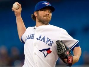 Toronto Blue Jays starting pitcher Kyle Drabek pitches to the New York Yankees during first inning AL action in Toronto on Wednesday, May 16, 2012. (THE CANADIAN PRESS/Frank Gunn)