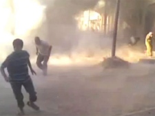 This frame grab made from an amateur video provided by Syrian activists on Monday, May 28, 2012, purports to show the massacre in Houla on May 25 that killed more than 100 people, many of them children. (AP / Amateur Video via AP video)