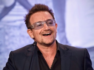 Bono, the Irish rock star and activist, speaks at the Symposium on Global Agriculture and Food Security on Friday, May 18, 2012, at the Ronald Reagan Building in Washington. (AP Photo/J. Scott Applewhite)