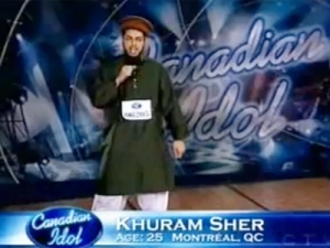 Khuram Sher is seen on Canadian Idol's Season 6, where he told judges he was from Pakistan.