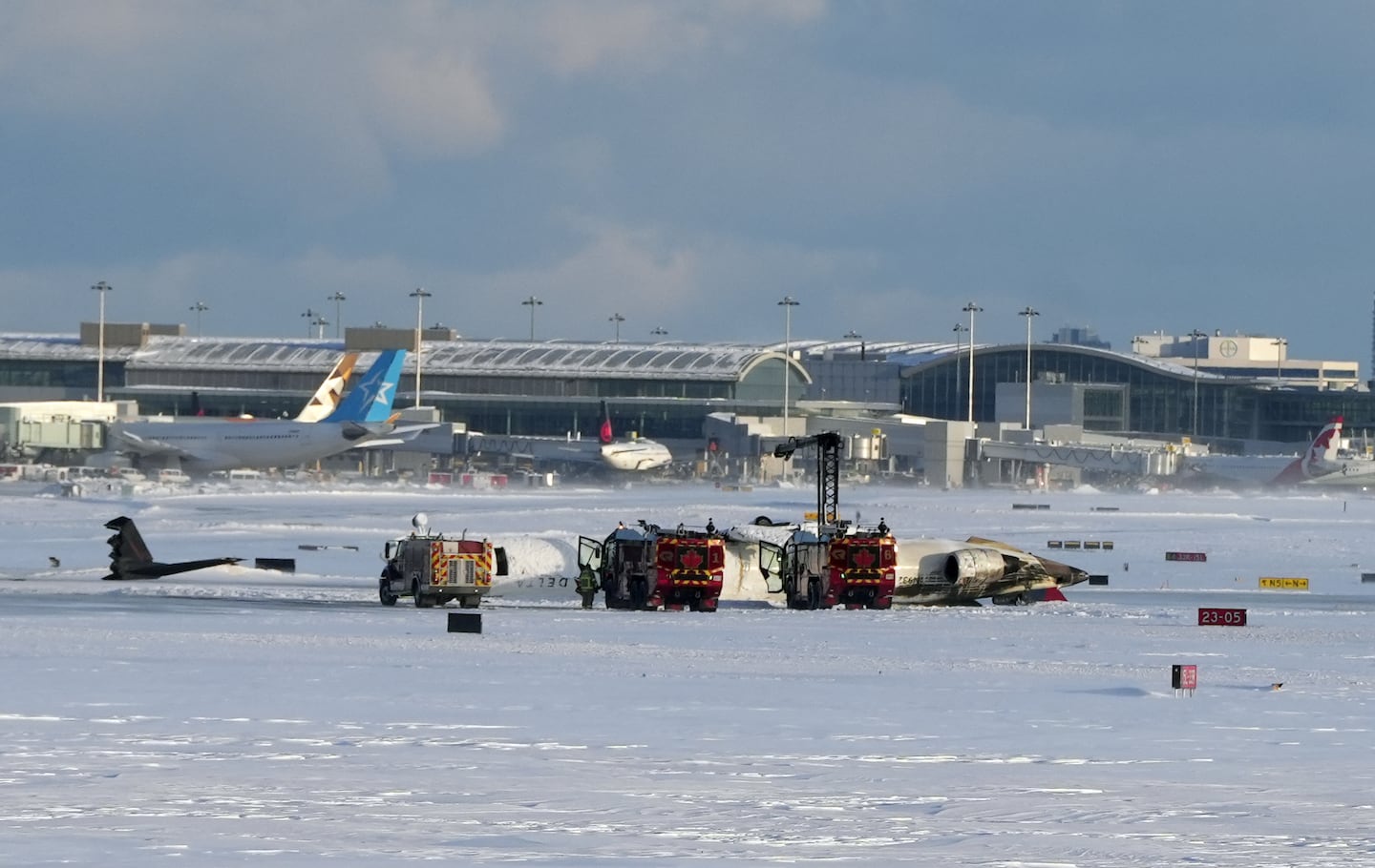 Toronto Pearson plane crash What caused aircraft to flip?